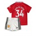 Cheap Manchester United Donny van de Beek #34 Home Football Kit Children 2022-23 Short Sleeve (+ pants)